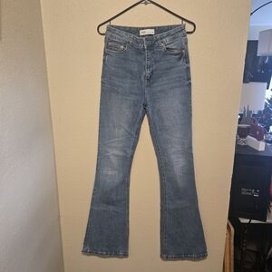 Zara High Waisted Flare Jeans